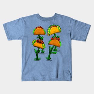 Taco flower garden tacos themed Fiesta Cinco De Mayo taco Kids T-Shirt